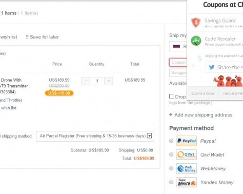 Coupons at Checkout — все купоны интернет-магазинов прямо в браузере