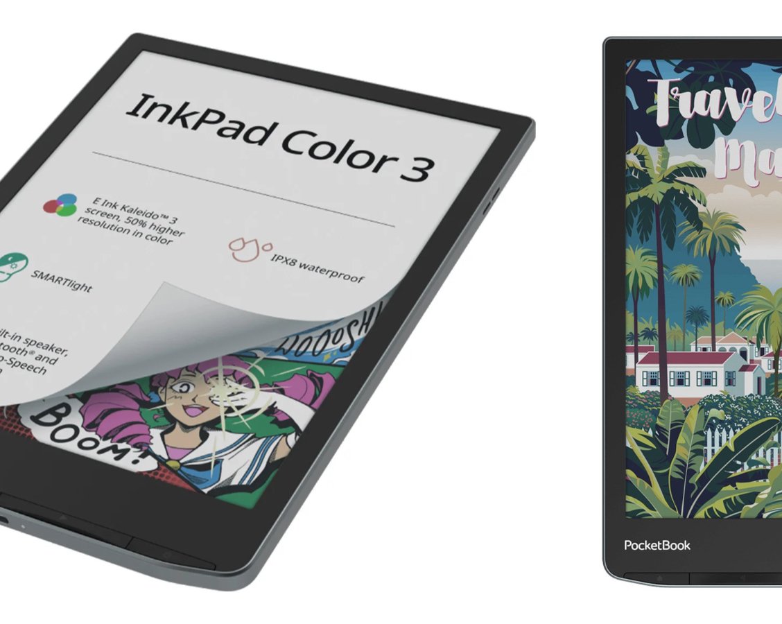 PocketBook представила читалку InkPad Color 3 с цветным экраном E‑Ink и влагозащитой